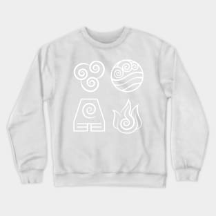 Avatar: The Last Airbender, Four Elements - Outline Crewneck Sweatshirt